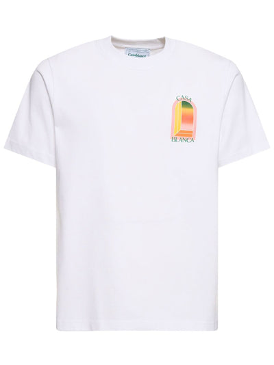 Casablanca Gradient L'Arche Printed T-Shirt in White