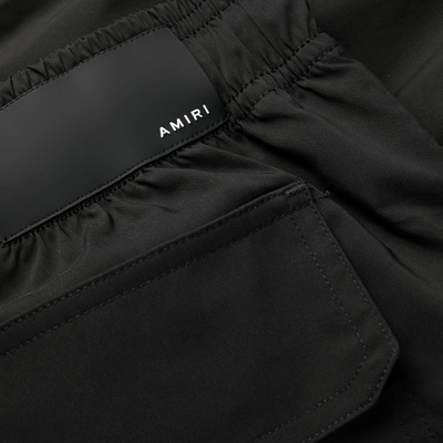 Amiri Logo Printed Swim Shorts in Black