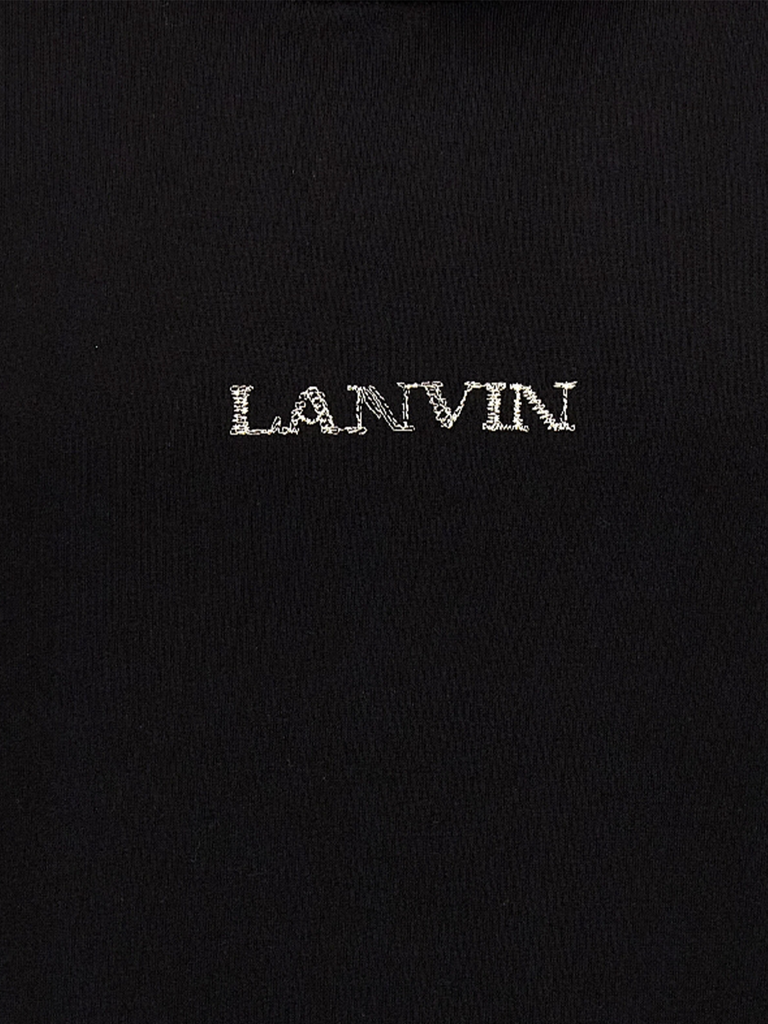 Lanvin Paris Loose Fit Logo Hoodie in Black – TheDesignerBox