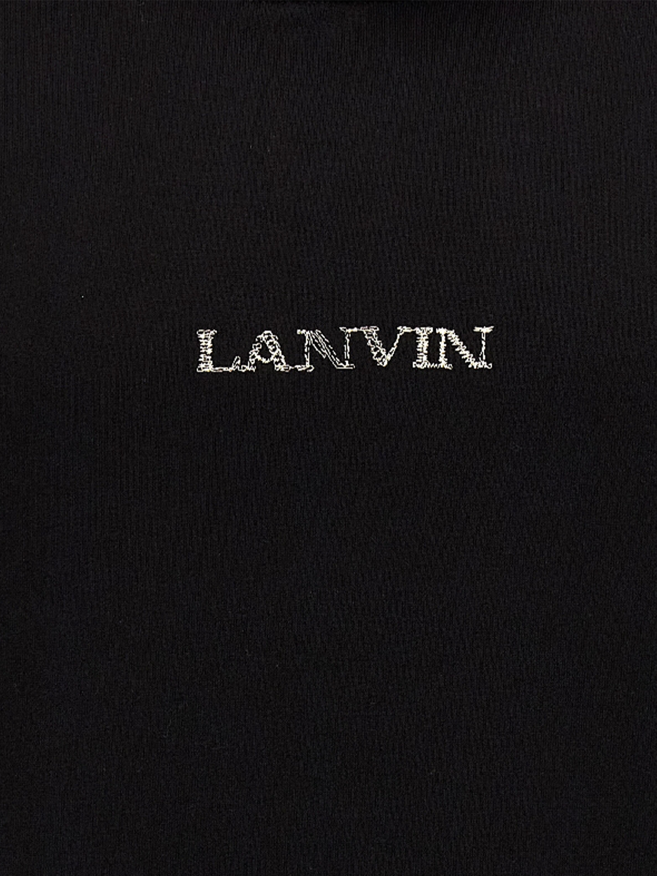 Lanvin Paris – Locker sitzender Kapuzenpullover mit Logo in Schwarz