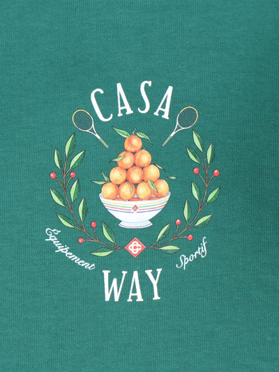 Casablanca Casa Way Bowl of Oranges Printed T-Shirt in Green