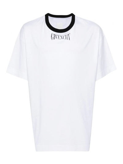 Givenchy – Weißes T-Shirt mit 4G-Logo-Aufdruck