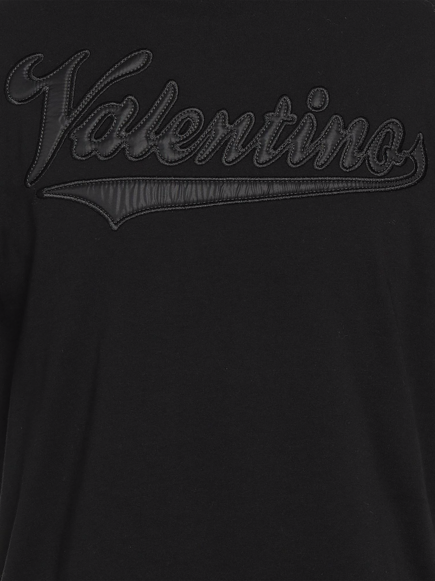 Valentino Garavani – Schwarzes T-Shirt mit Varsity-Logo