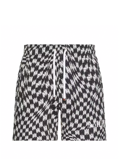 Amiri Wavy MA Logo Swim Shorts in Black