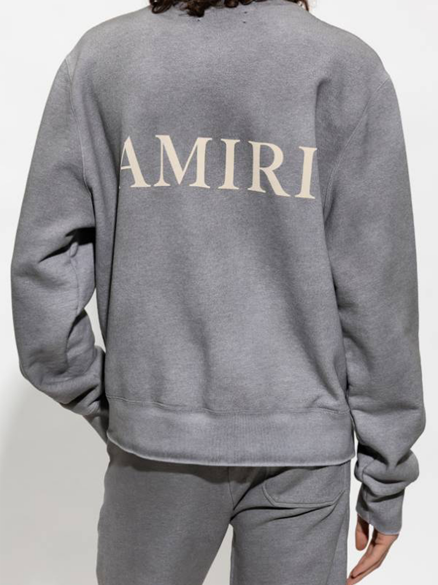 Amiri Aged Puff Logo Sweatshirt in Grey