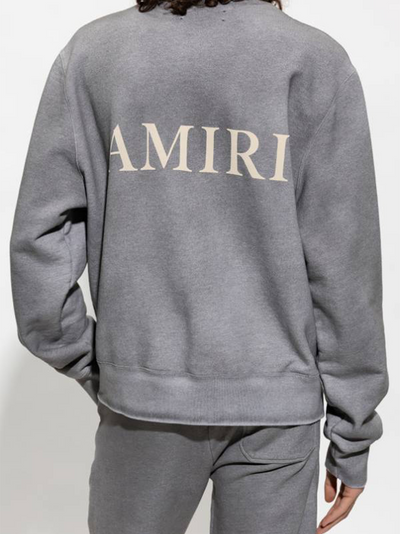 Amiri Aged Puff Logo Sweatshirt in Grey