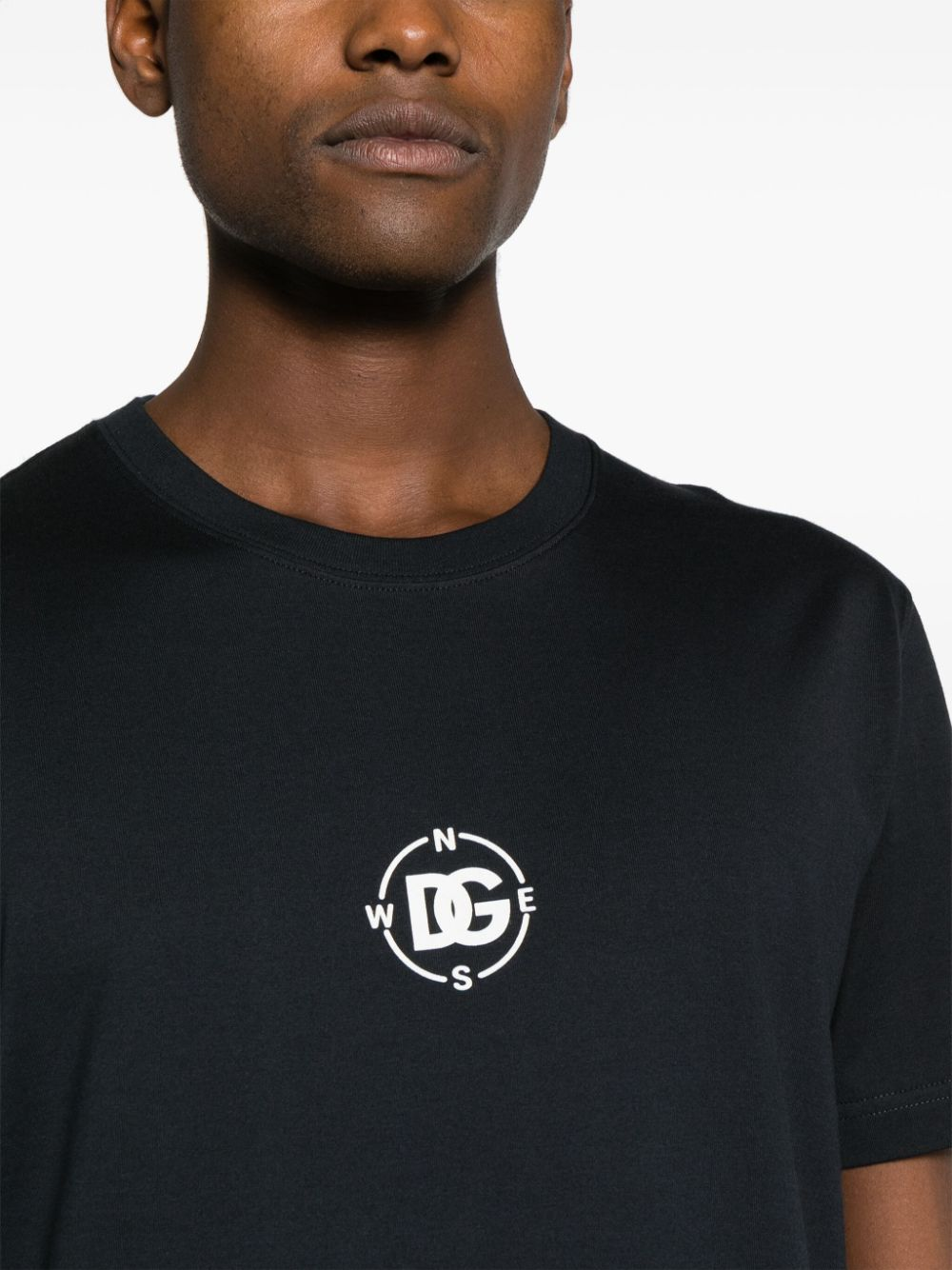 Dolce & Gabbana Marina Logo Printed T-Shirt in Navy