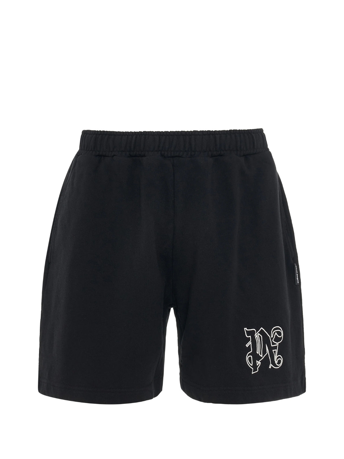 Palm Angels Monogram PA logo Black Sweat Shorts