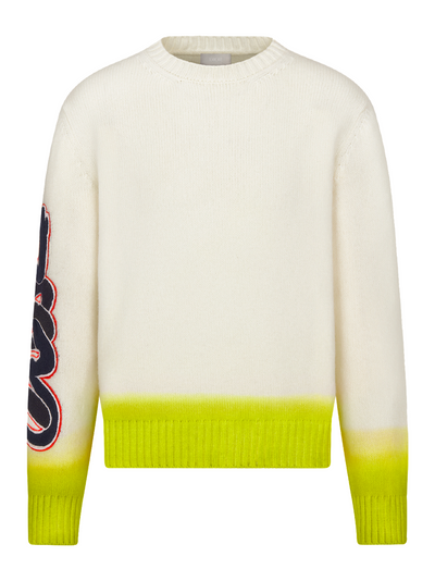 Dior x KAWS Wool Knit Sweatshirt in White