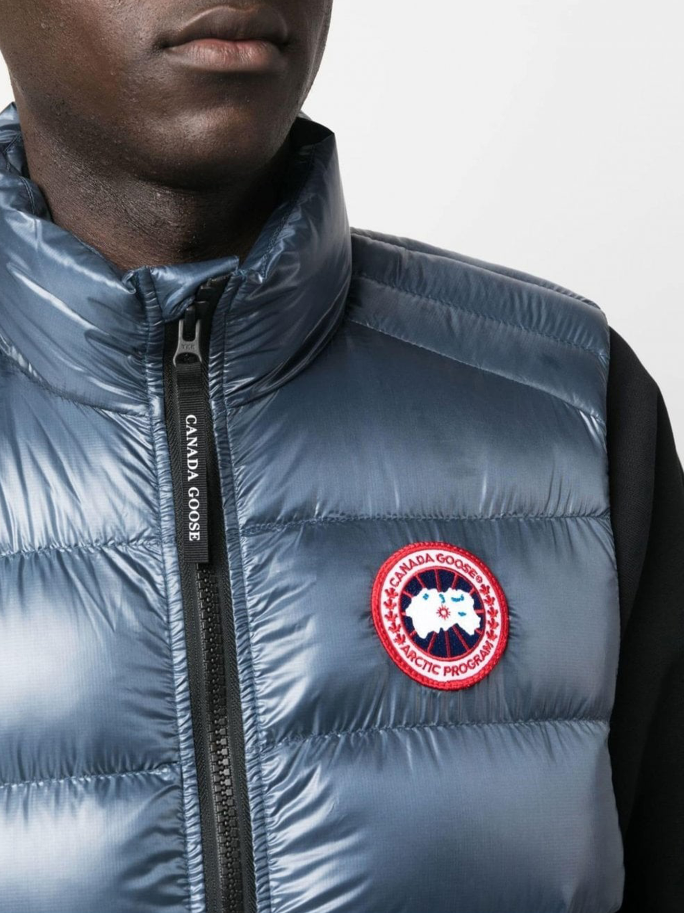 Canada Goose Crofton Logo Patch Vest Gilet in Ozone Blue