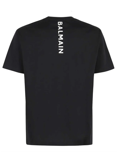 Übergroßes T-Shirt mit Balmain-Logoaufdruck auf der Rückseite in Schwarz