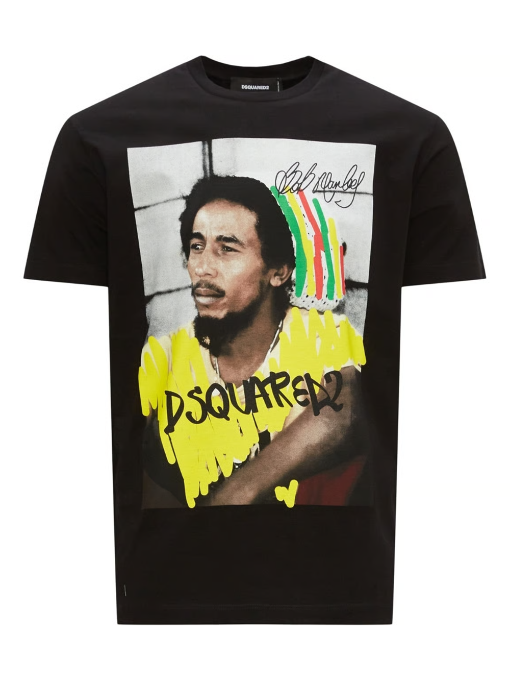 Dsquared2 Cool Fit Bob Marley Logo Black T-Shirt