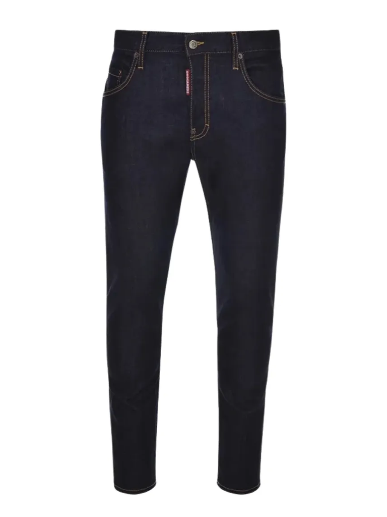 Skater Jean Italian Address Logo Navy Blue Wash Jeans