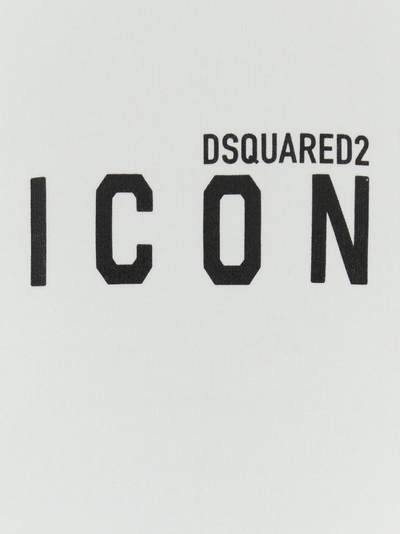 Dsquared2 Medium Icon Print Hoodie in White