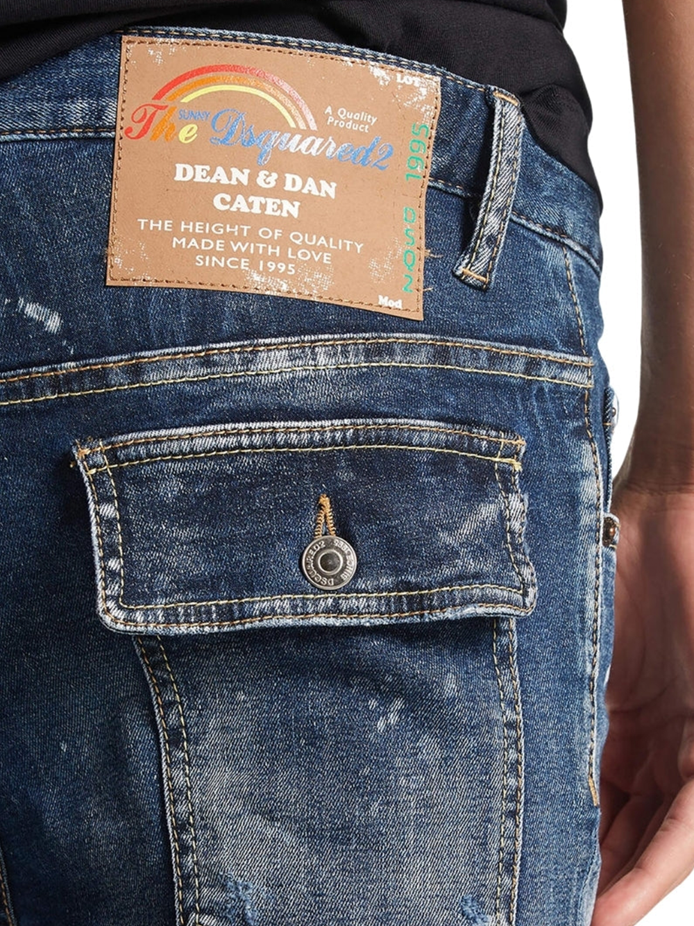 Dsquared2 Super Twinky Jean Splatter Design Blue Jeans