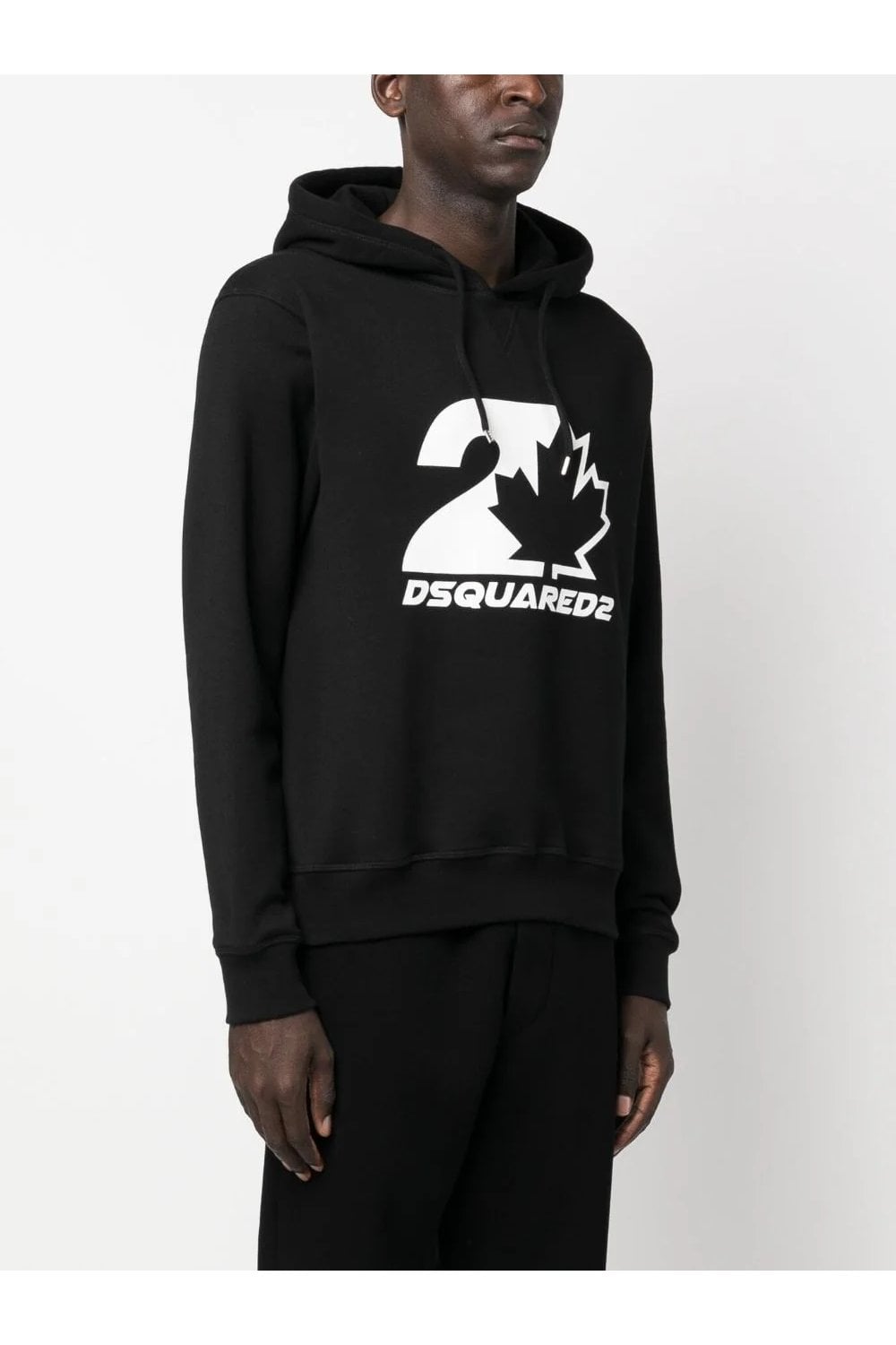 Dsquared2 Cool Fit Maple Leaf Hoodie Black