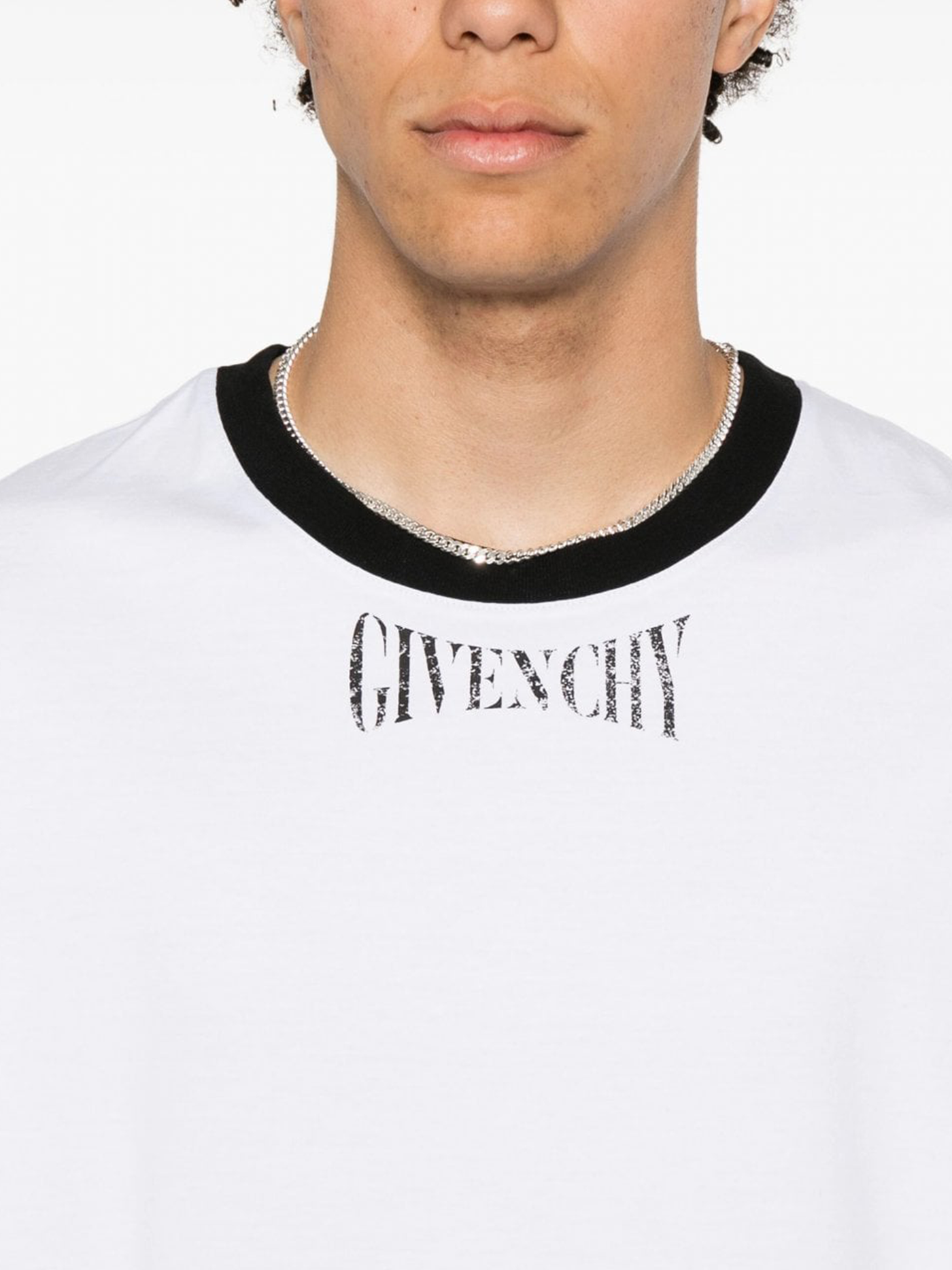 Givenchy – Weißes T-Shirt mit 4G-Logo-Aufdruck