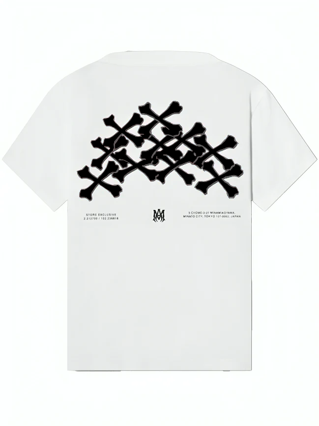 Amiri Exclusive Bones Printed T-Shirt in White