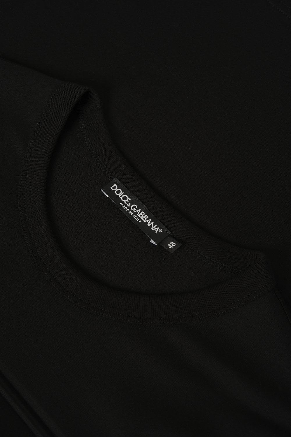 Dolce &amp; Gabbana – T-Shirt mit geprägtem Logo-Schild in Schwarz