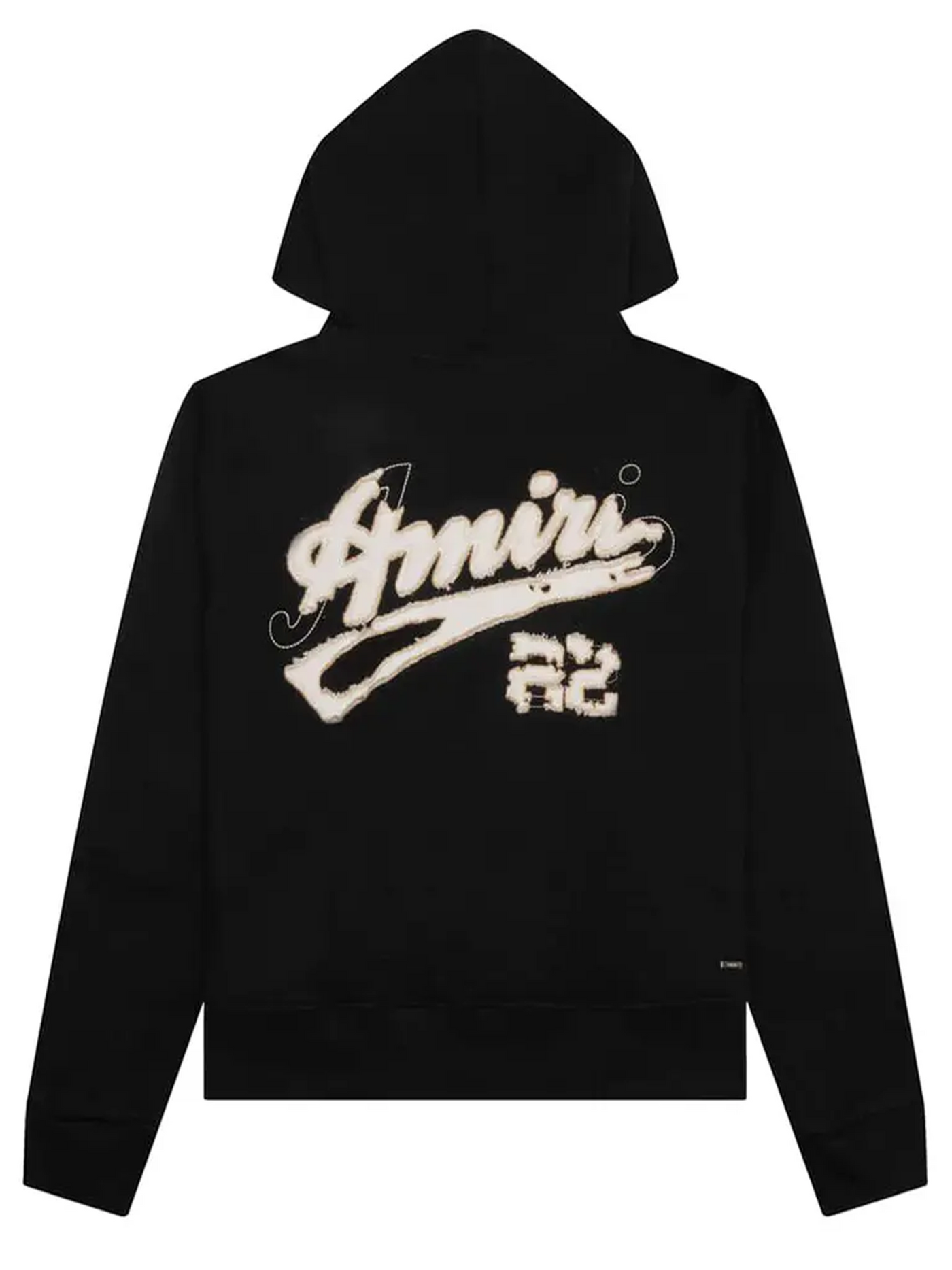 Amiri 22 Logo Embroidered Hoodie in Black