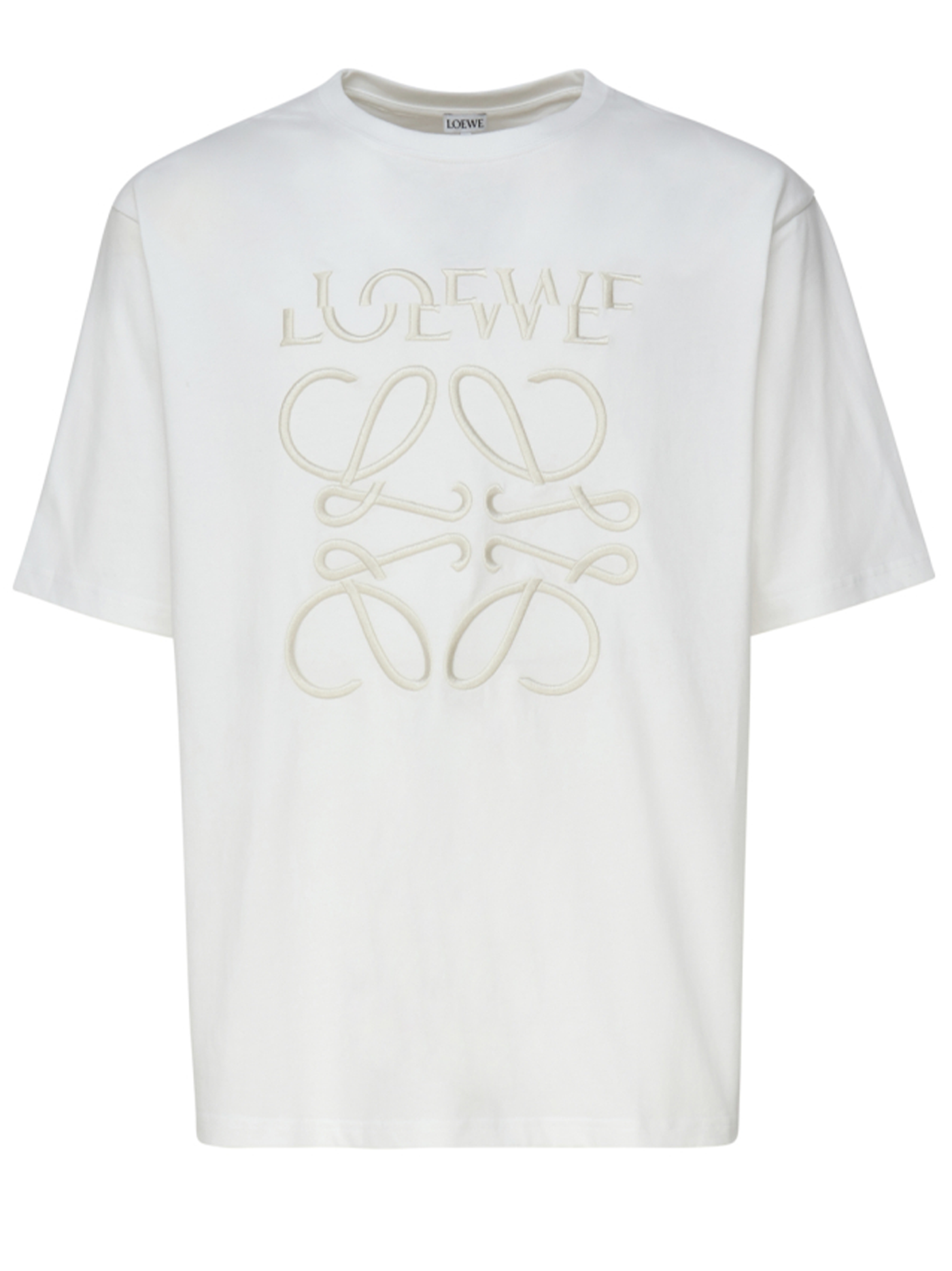 Loewe Anagram Embroidered T-Shirt In White