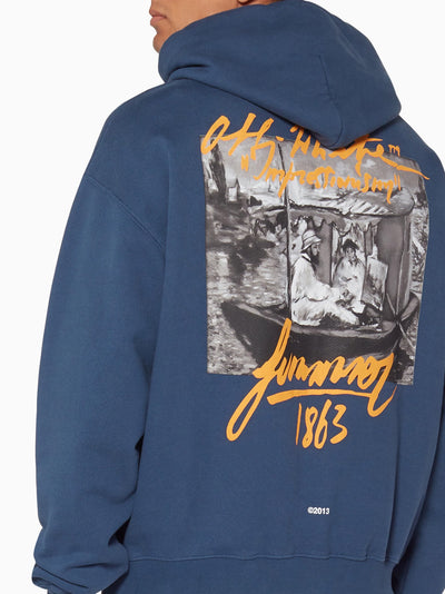 Off-White Impressionism 99 Hoodie in Navy