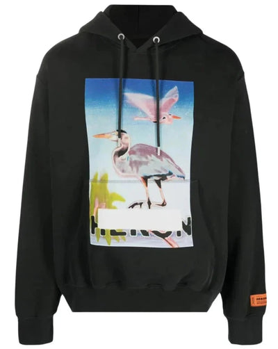 Heron Preston Censored Heron Logo Black Hoodie