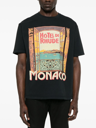 Rhude Hotel di Monaco T-Shirt in Black