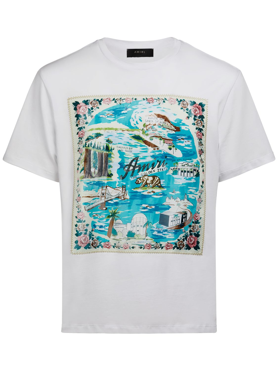 Amiri – California – Hawaii-T-Shirt in Weiß