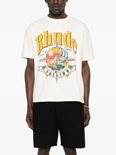 Rhude Port De Rhude T-Shirt in Vintage White