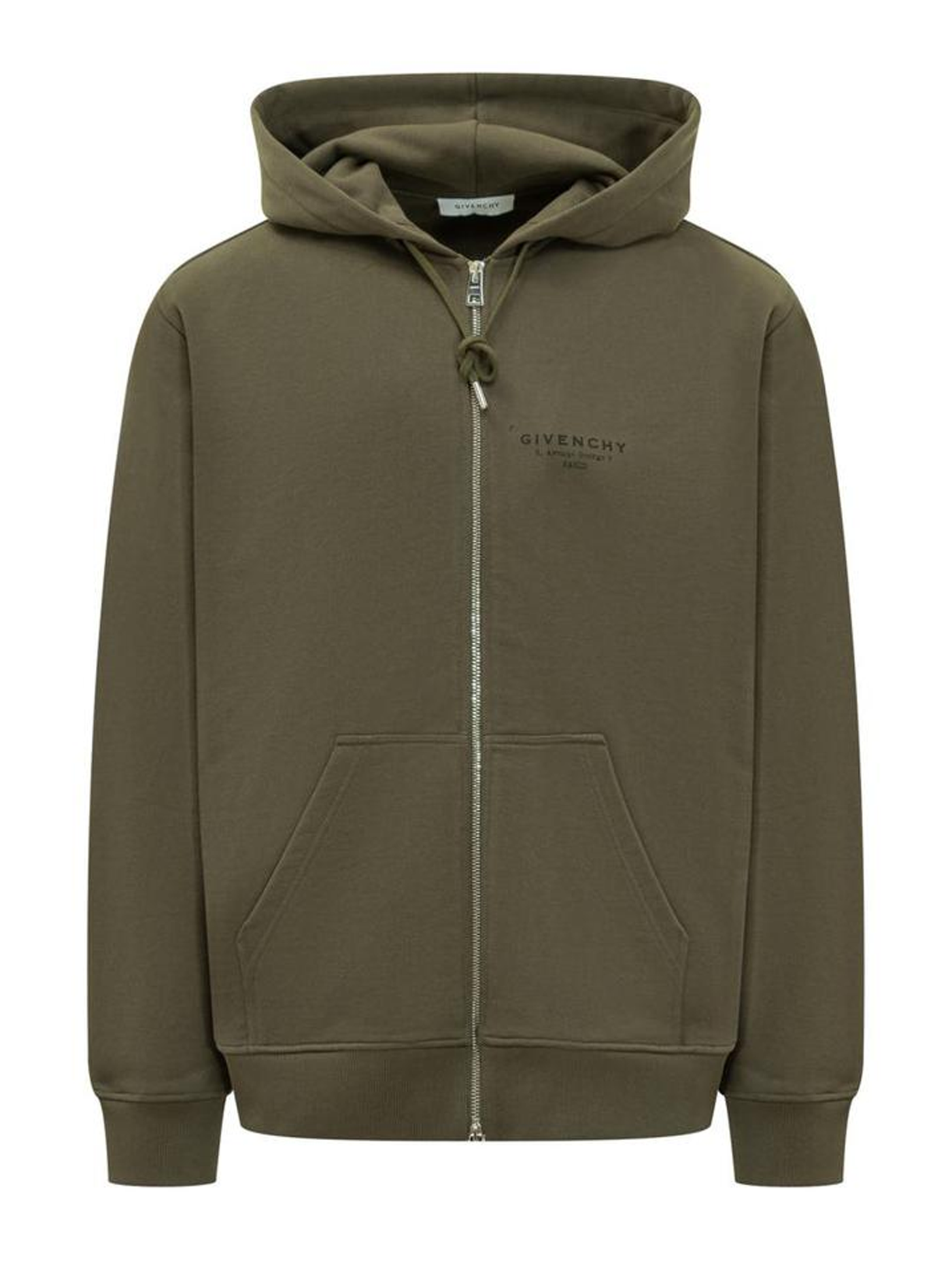 Givenchy Zip Hoodie in Military Green
