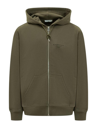 Givenchy Zip Hoodie in Military Green