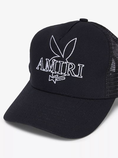 Amiri Playboy Embroidered Cap in Black