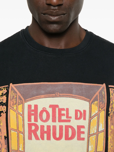 Rhude Hotel di Monaco T-Shirt in Black