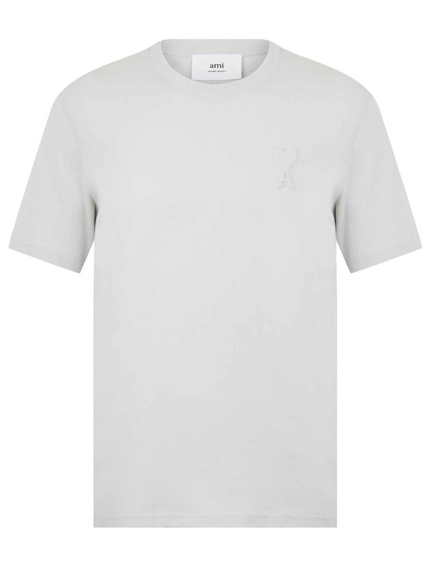 Ami Paris De Coeur Motif Embossed Logo T-Shirt in White