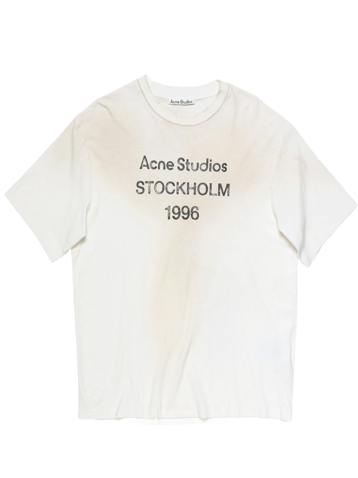 Acne Studios Stockholm Logo T-Shirt in 'Dusty White'