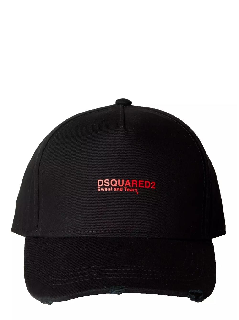 Dsquared2 Red Sweat and Tears Logo Cap in Black