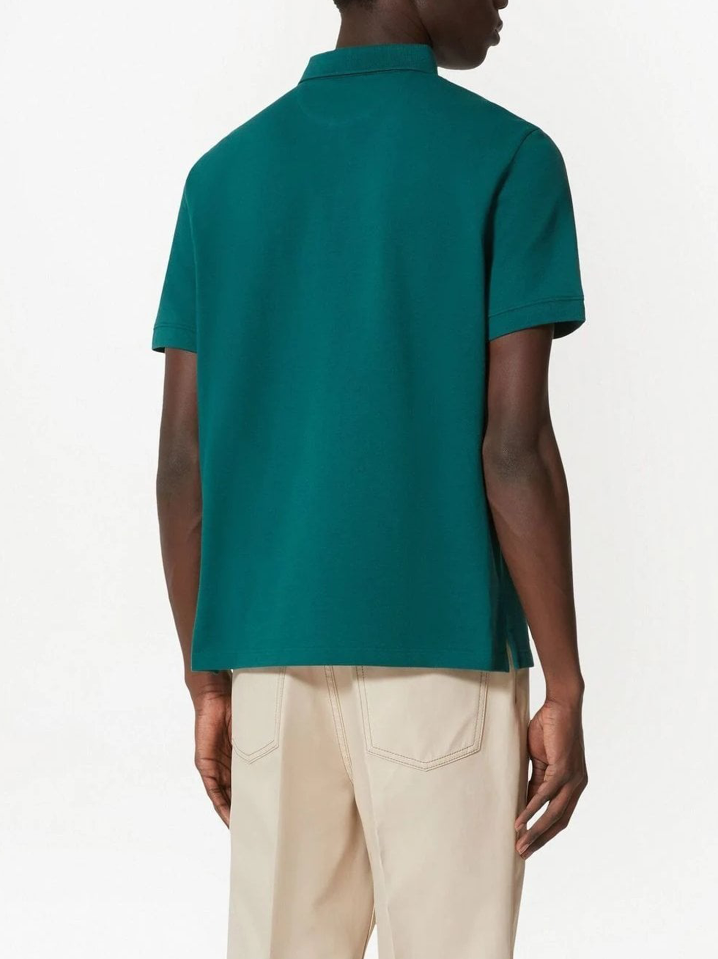 Valentino VLOGO Signature Patch Polo in Green