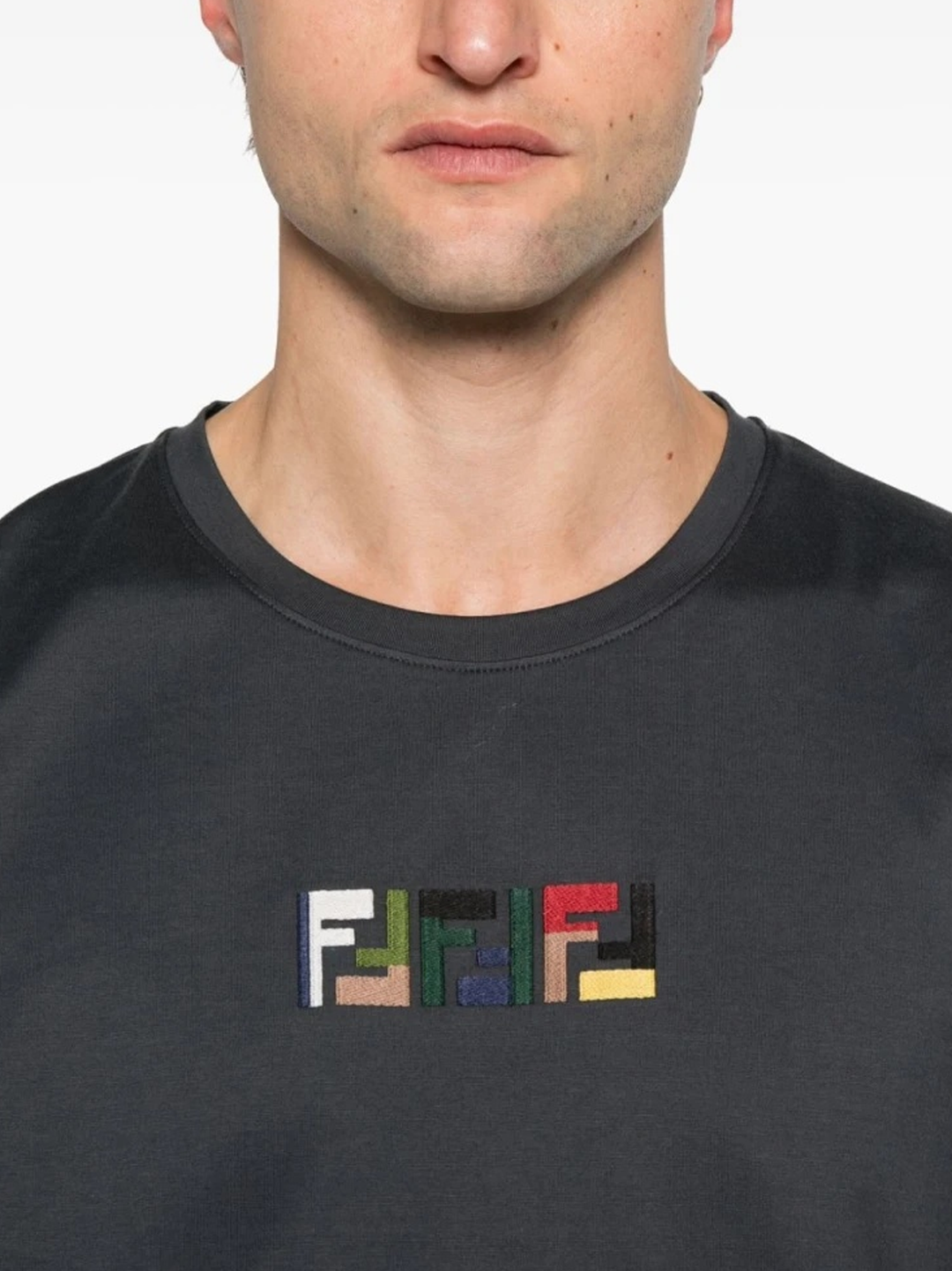 FENDI FFロゴ Tシャツ　3A 3歳 Fendi Triple FF Logo T-Shirt in Navy – TheDesignerBox