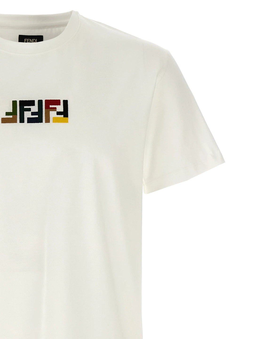 FENDI FFロゴデザイン ホワイトTシャツ Fendi Triple FF Logo T-Shirt in White – TheDesignerBox
