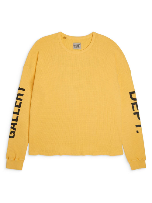 Gallery Dept Long Sleeve Thermal T-Shirt in Yellow