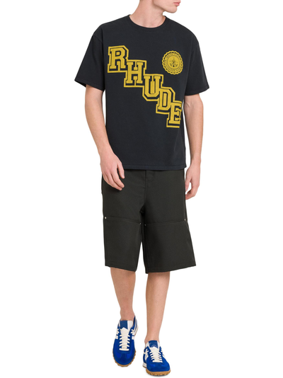Rhude Collegiate Crest T-Shirt in Black