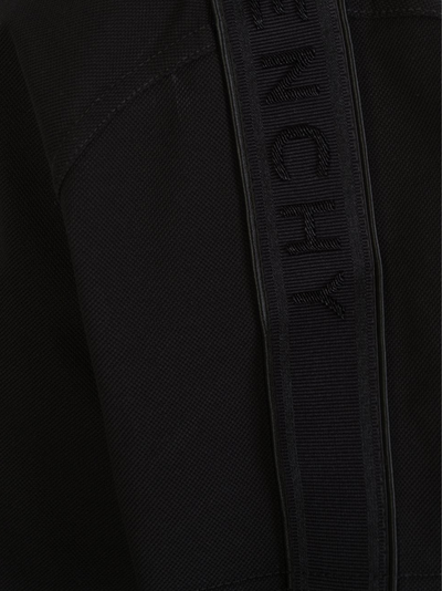 Givenchy – Schwarzes Polohemd mit seitlichem Logo und Reißverschluss