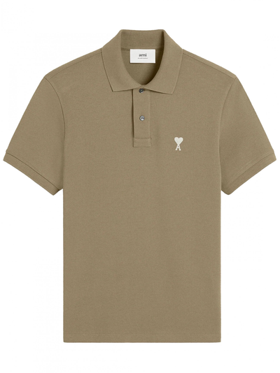 AMI Paris 'Ami De Coeur' Polo Shirt in Green