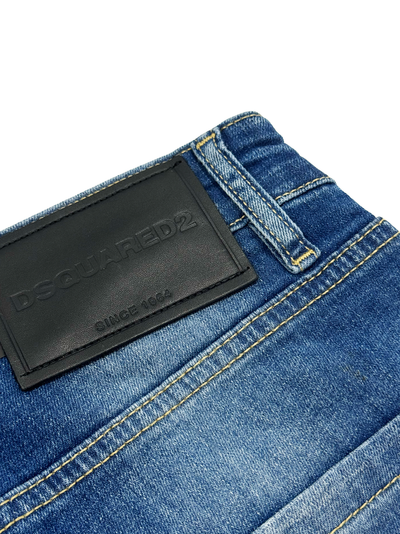 Dsquared2 Basic Wash Zip Detail Jeans in Blue