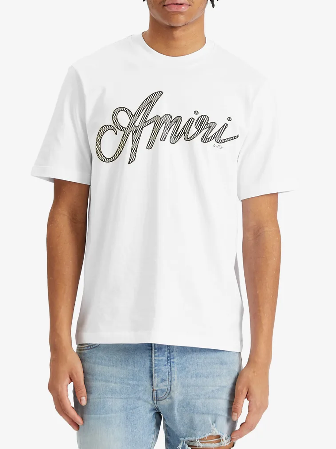 Amiri Script Logo T-Shirt in White – TheDesignerBox