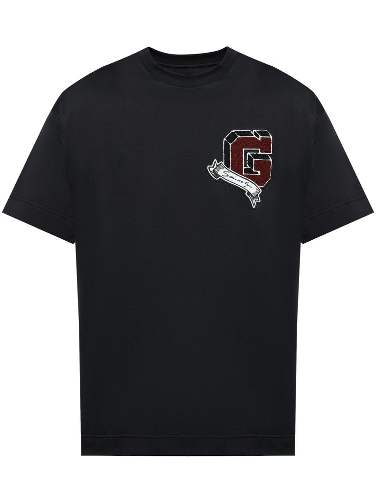 Monogram College Embroidered Logo T Shirt
