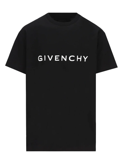 Givenchy – Archetype – Schwarzes T-Shirt mit Logo-Print