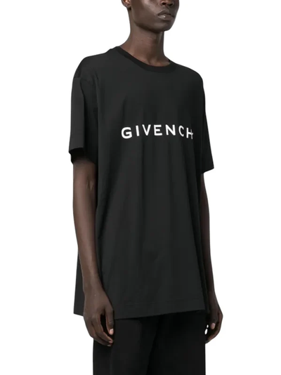 Givenchy – Archetype – Schwarzes T-Shirt mit Logo-Print