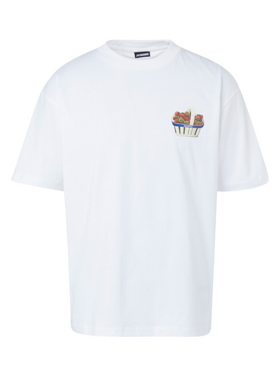 Jacquemus Le tshirt Franises Printed logo T-Shirt in White